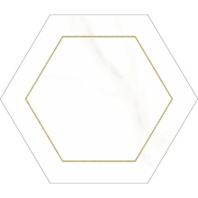 Edimax Astor Concert С000526373 B238_WhiteEsagonoDec.Gold Dekor 14,5x16,7 cm, Włochy, inne rodzaje kamienia - zdjęcie 1 - zdjęcie 1