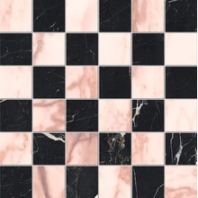 Edimax Astor Reve С000619610 NQ19_ROSE - NOIR mosaico chess 5x5 Mosaico 30x30 cm, Itália, outros tipos de mármore - foto 1 - foto 1