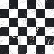 Edimax Astor Reve С000619607 NQ16_BLANC - NOIR mosaico chess 5x5 Mosaico 30x30 cm, Itália, outros tipos de mármore - foto 1 - foto 1