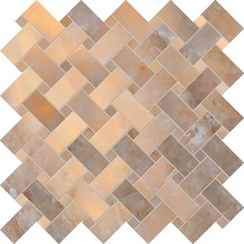 Emilceramica Tele di Marmo Lumia С000615764 ENA8_30X30TdmlIntrecciGoldenAmbraFullLappato Mosaic 30x30 cm, Italy, other types of marble - photo 1 - photo 1
