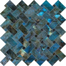 Emilceramica Tele di Marmo Lumia С000615763 ENA7_30X30TdmlIntrecciLabradoriteFullLappato Mosaic 30x30 cm, Italy, other types of marble - photo 1 - photo 1