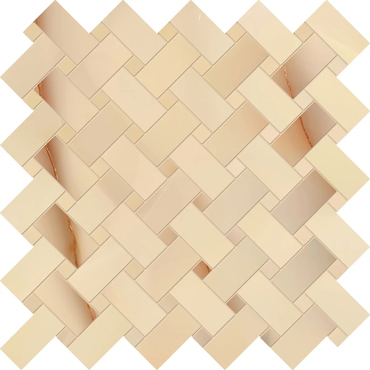 Emilceramica Tele di Marmo Pure Onyx С000596350 EMR6_30X30TdmpoIntrecciOnyxMieleSilktech Mozaika 30x30 cm, Itálie, onyx - fotografie 1 Emilceramica Tele di Marmo Pure Onyx С000596350 EMR6_30X30TdmpoIntrecciOnyxMieleSilktech Mozaika 30x30 cm, Itálie, onyx - fotografie 1
