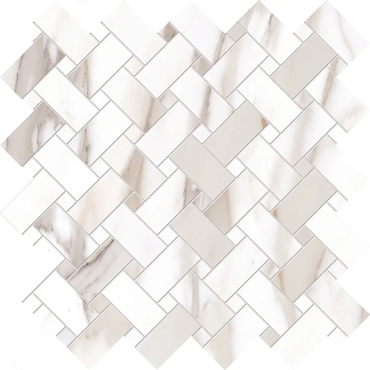 Emilceramica Tele di Marmo Reloaded С000426741 E0QY_Intrecci Calacatta Gold Canova Naturale 30x30 Mosaïque 30x30 cm, Italie, calacatta - photo 1 Emilceramica Tele di Marmo Reloaded С000426741 E0QY_Intrecci Calacatta Gold Canova Naturale 30x30 Mosaïque 30x30 cm, Italie, calacatta - photo 1
