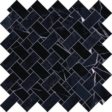 Emilceramica Tele di Marmo Revolution С000467015 EHPK_Calacatta Black Naturale Mosaik 30x30 cm, Italien, calacatta - Foto 1 - Foto 1