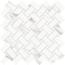 Emilceramica Tele di Marmo С000424034 EDT9_Intrecci Statuario Michelangelo Naturale 30x30 Мозаика 30x30 см, Италия, статуарио - фото 1 - фото 1