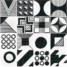 Equipe Caprice 22105 Patchwork B&W wall tile 20x20 cm, Spain - photo 1 - photo 1