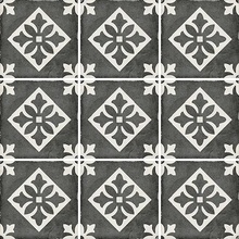 Equipe Art Nouveau С000403377 24416_Art_nouveau_padua_black_20*20_Eq-5 keramisk granitt 20x20 cm, Spania, imitasjon av hydraulisk flis - foto 1 - foto 1