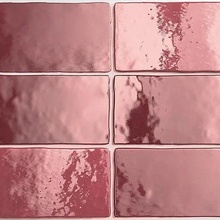 Equipe Artisan 24467 Burgundy wall tile 6,5x20 cm, Spain, stone  - photo 1 - photo 2