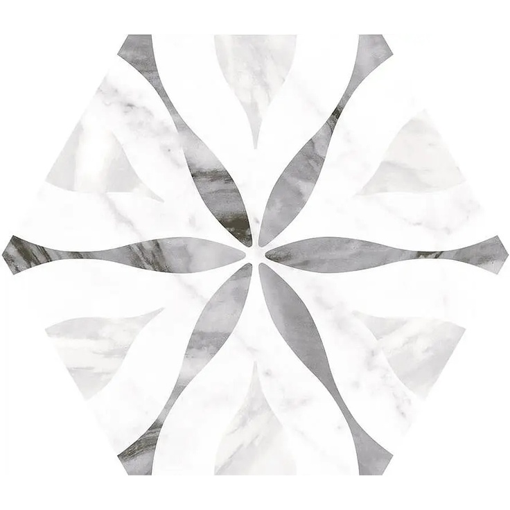 Equipe Bardiglio С000374395 23772_Bardiglio_hexagon_flower_17,5*20_Eq-10D gres porcelánový 17,5x20 cm, Španělsko, ostatní druhy mramoru - fotografie 1 Equipe Bardiglio С000374395 23772_Bardiglio_hexagon_flower_17,5*20_Eq-10D gres porcelánový 17,5x20 cm, Španělsko, ostatní druhy mramoru - fotografie 1
