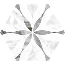 Equipe Bardiglio С000374395 23772_Bardiglio_hexagon_flower_17,5*20_Eq-10D Керамогранит 17,5x20 см, Испания, прочие виды мрамора - фото 1 - фото 1