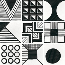 Equipe Caprice Deco С000296102 22105_Patchwork B&W keramisk granitt 20x20 cm, Spania - foto 1 - foto 1
