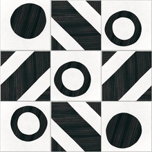Equipe Caprice Deco 22121 Balance B&W porcelain tile 20x20 cm, Spain, stone  - photo 1 - photo 1