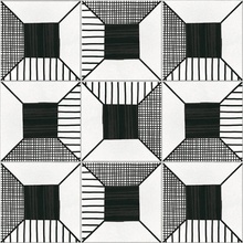Equipe Caprice Deco 22122 Block B&W porcelain tile 20x20 cm, Spain, stone  - photo 1 - photo 2