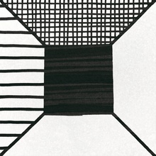 Equipe Caprice Deco 22122 Block B&W porcelain tile 20x20 cm, Spain, stone  - photo 1 - photo 1