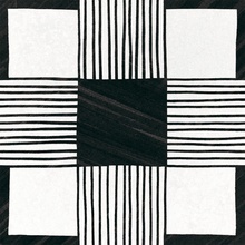 Equipe Caprice Deco 22124 Cloth B&W porcelain tile 20x20 cm, Spain, stone  - photo 1 - photo 1