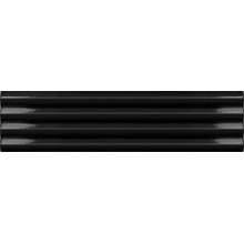 Equipe Costa Nova С000562231 28468_Black_praia_gloss wall tile 5x20 cm, Spain, monochrome - photo 1 - photo 1