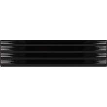 Equipe Costa Nova С000562246 28483_Black_ondo_gloss wall tile 5x20 cm, Spain, monochrome - photo 1 - photo 1