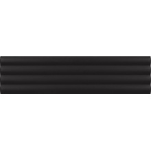 Equipe Costa Nova 28521 Onda Black Matt wall tile 5x20 cm, Spain, stone  - photo 1 - photo 1