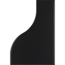 Equipe Curve С000562368 28861_Black_matt wall tile 8,3x12 cm, Spain, monochrome - photo 1 - photo 1