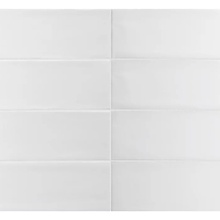 Equipe Fango 30684 Blanc Gloss keramisch graniet 5x15 cm, Spanje, baksteen  - foto 1 - foto 2