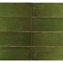 Equipe Fango 30675 Green Gloss keramisch graniet 5x15 cm, Spanje, baksteen  - foto 1 - foto 2