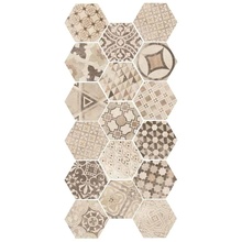 Equipe Hexatile Cement С000294259 22098_Cement Garden Sand_EQ-10D keramisk granitt 17,5x20 cm, Spania, imitasjon av hydraulisk flis - foto 1 - foto 1