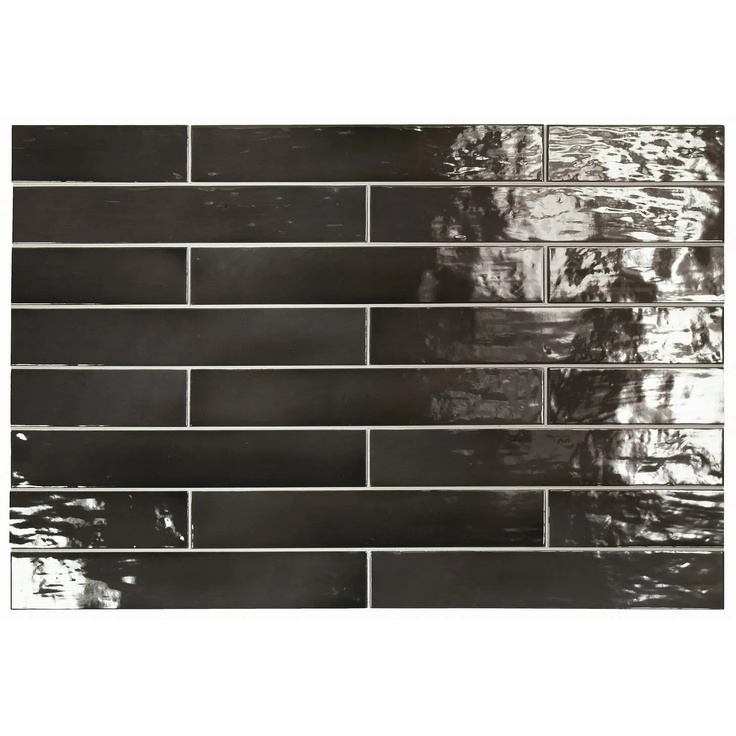 Equipe Manacor С000509050 26926_Black azulejo de parede 6,5x40 cm, Espanha - foto 1 Equipe Manacor С000509050 26926_Black azulejo de parede 6,5x40 cm, Espanha - foto 1