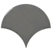 Equipe Scale 21979 Fan Dark Grey wall tile 10,6x12 cm, Spain, stone  - photo 1 - photo 1