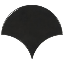 Equipe Scale 21967 Fan Black wall tile 10,6x12 cm, Spain, stone  - photo 1 - photo 1