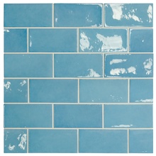 Equipe Village 25629 Azure Blue 6.5 wall tile 6,5x13,2 cm, Spain, stone  - photo 1 - photo 2