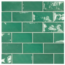 Equipe Village 25584 Esmerald Green 6.5 wall tile 6,5x13,2 cm, Spain, stone  - photo 1 - photo 2