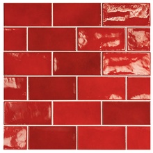 Equipe Village 25581 Volcanic Red 6.5 wall tile 6,5x13,2 cm, Spain, stone  - photo 1 - photo 2