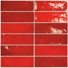 Equipe Village 25633 Volcanic Red wall tile 6,5x20 cm, Spain, stone  - photo 1 - photo 2