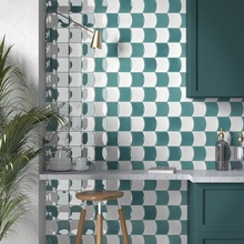 Equipe Wave 12x12 см, ceramic, Spain, monochrome - interior photo 1 - photo 1