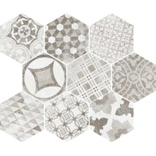 Equipe Hexatile 22099 Cement Garden Grey porcelain tile 17,5x20 cm, Spain, stone  - photo 1 - photo 1