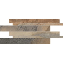 Ergon Cornerstone С000413036 E2S5_30X60Mos.Lis.SlateMultic.Rel Mosaik 30x60 cm, Italien, schiefer (andesit) - Foto 1 - Foto 1