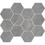 Ermes Ark С000603912 PF00019465_30X34 ARK PIOMBO SPZ MOS.ESAGONO Mosaico 30x34 cm, Italia, altri tipi di pietra - foto 1