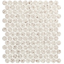 FAP Glim С000593856 fRO9_GlimGemmeBiancoRoundMosaicoMatt Mosaico 29,5x32,5 cm, Itália, terrazzo - foto 1 - foto 1