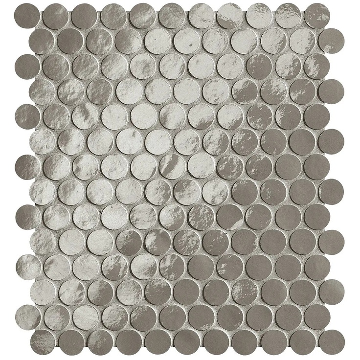 FAP Glim С000593861 fROJ_GlimGrigioFumoRoundMosaicoBrillante Mozaika 29,5x32,5 cm, Itálie - fotografie 1 FAP Glim С000593861 fROJ_GlimGrigioFumoRoundMosaicoBrillante Mozaika 29,5x32,5 cm, Itálie - fotografie 1