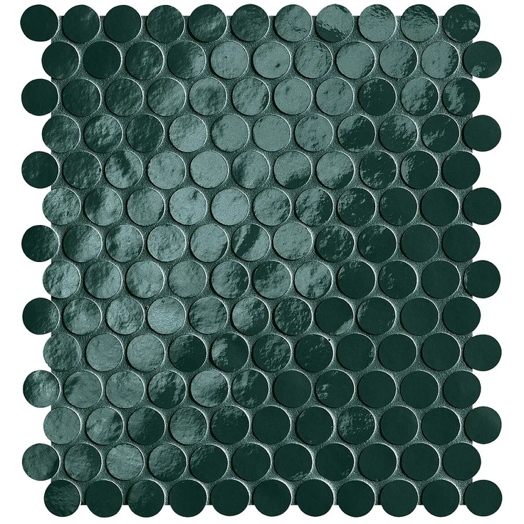 FAP Glim С000593863 fROM_GlimPetrolioRoundMosaicoBrillante Mozaika 29,5x32,5 cm, Itálie - fotografie 1 FAP Glim С000593863 fROM_GlimPetrolioRoundMosaicoBrillante Mozaika 29,5x32,5 cm, Itálie - fotografie 1
