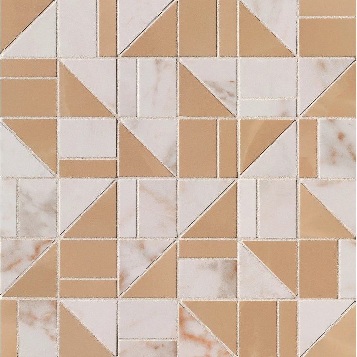 FAP Roma Gold С000553061 fQKM_RomaGoldCalacattaDelicato/OniceMieleSlashMosaico Mozaika 30,5x30,5 cm, Itálie, calacatta mramor - fotografie 1 FAP Roma Gold С000553061 fQKM_RomaGoldCalacattaDelicato/OniceMieleSlashMosaico Mozaika 30,5x30,5 cm, Itálie, calacatta mramor - fotografie 1