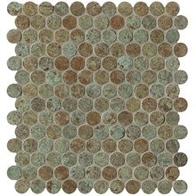 FAP Sheer С000516817 fPDJ_SheerDecoRustRoundMosaico Mozaika 29,5x32,5 cm, Włochy, imitacja metalu - zdjęcie 1 - zdjęcie 1