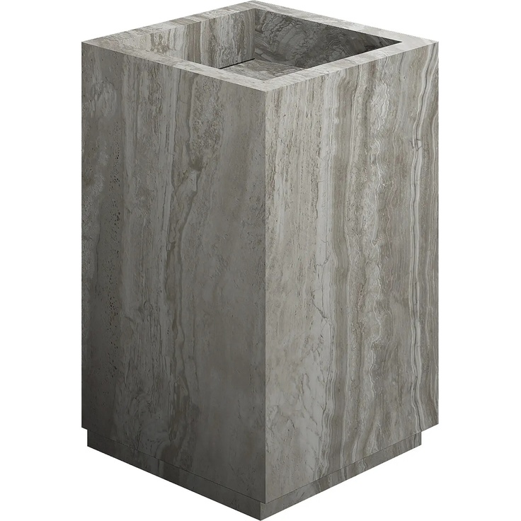 Flaviker Navona 0000 1BD Grey Vein Ret Lavabo a colonna Verticale Graphic Waste hole on the wall Special Element 50x50x85 cm, Italy, travertine - photo 1 Flaviker Navona 0000 1BD Grey Vein Ret Lavabo a colonna Verticale Graphic Waste hole on the wall Special Element 50x50x85 cm, Italy, travertine - photo 1