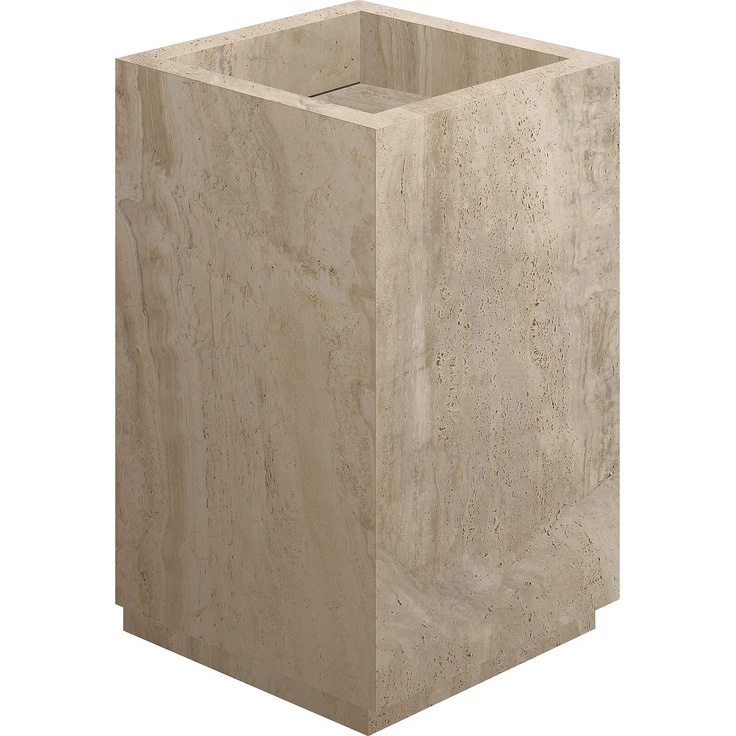 Flaviker Navona 00001B D Honey Vein Ret Lavabo a colonna Verticale Graphic Waste hole on the wall Special Element 50x50x85 cm, Italy, travertine - photo 1 Flaviker Navona 00001B D Honey Vein Ret Lavabo a colonna Verticale Graphic Waste hole on the wall Special Element 50x50x85 cm, Italy, travertine - photo 1