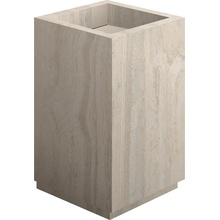 Flaviker Navona С000549978 00001BD_NavonaBoneVeinRet Lavabo a colonna Verticale Graphic Waste hole on the wall Elemento especial 50x50x85 cm, Italia, travertino - foto 1 - foto 1
