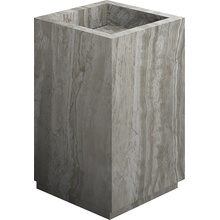 Flaviker Navona С000549982 0000 1BD_Navona Grey Vein Ret Lavabo a colonna Verticale Graphic Waste hole on the wall Elemento especial 50x50x85 cm, Italia, travertino - foto 1 - foto 1