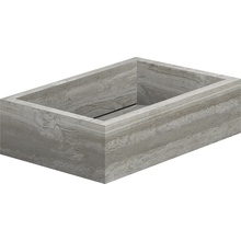 Flaviker Navona С000549979 00058BD_Navona Grey Vein Ret Vasca Lavabo da appoggio degradè Elemento especial 40x60x20 cm, Italia, travertino - foto 1 - foto 1