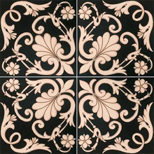 Francesco De Maio Fiori Scuri С000285052 Ieranto Nero, Avana_20*20 Azulejo para suelo 20x20 cm, Italia - foto 1 - foto 1