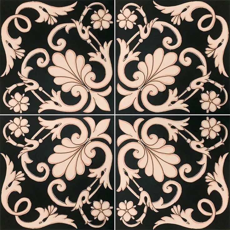 Francesco De Maio Fiori Scuri С000285052 Ieranto Nero, Avana_20*20 Floor tile 20x20 cm, Italy - photo 1 Francesco De Maio Fiori Scuri С000285052 Ieranto Nero, Avana_20*20 Floor tile 20x20 cm, Italy - photo 1