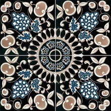 Francesco De Maio Fiori Scuri С000285084 Pergolato Nero, Turchese, Biscotto_20*20 Azulejo para suelo 20x20 cm, Italia - foto 1 - foto 1